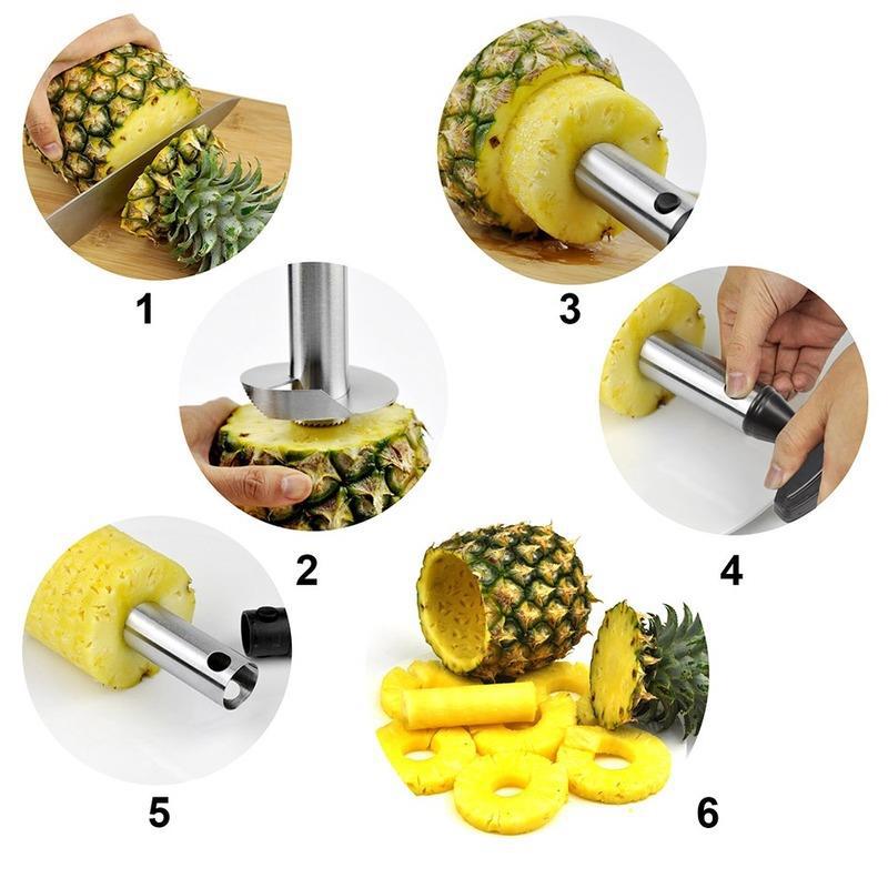 Pineapple Slicer Peeler Cutter Parer Knife Stainless Steel