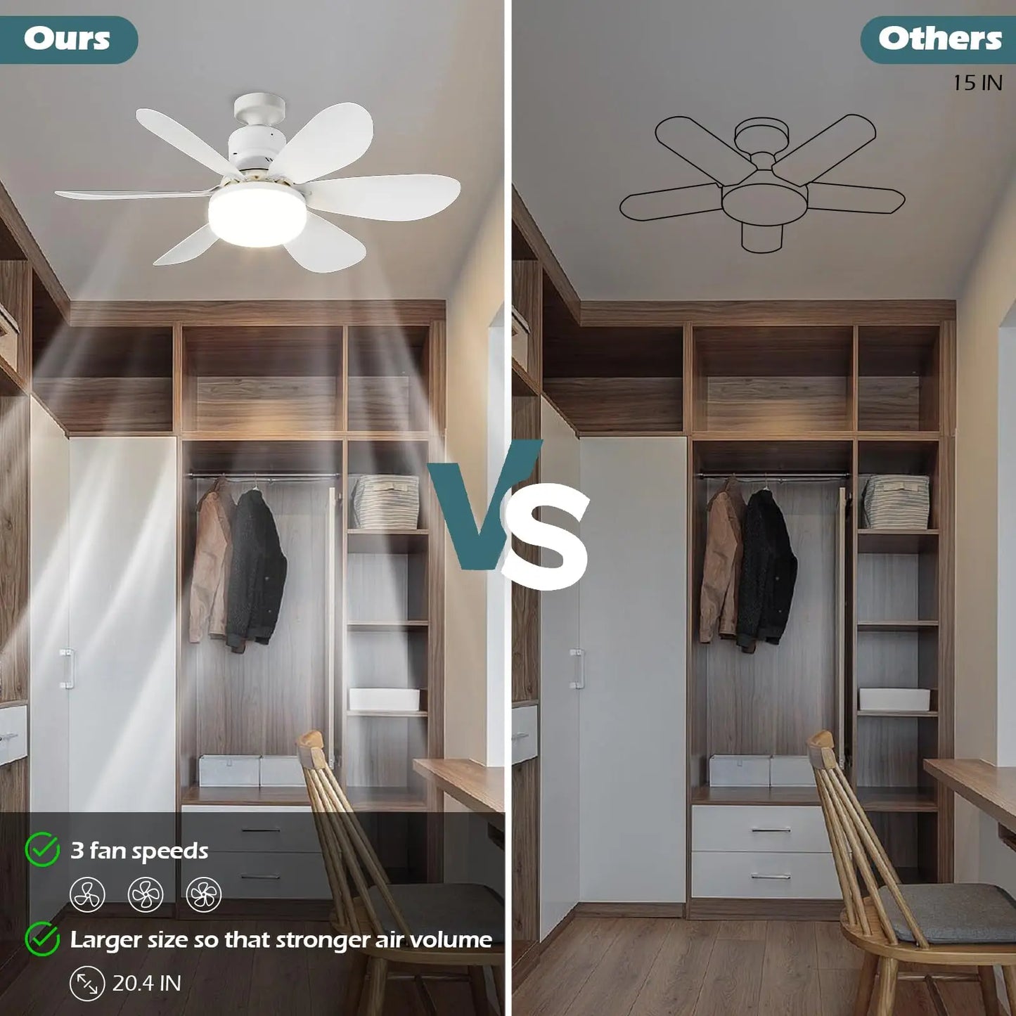 Modern LED Ceiling Fan Light