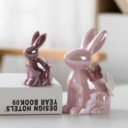 Kawaii Rabbit Statue - 2022 Ceramic Home Decor