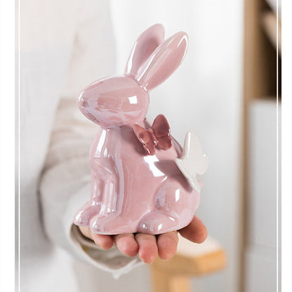 Kawaii Rabbit Statue - 2022 Ceramic Home Decor