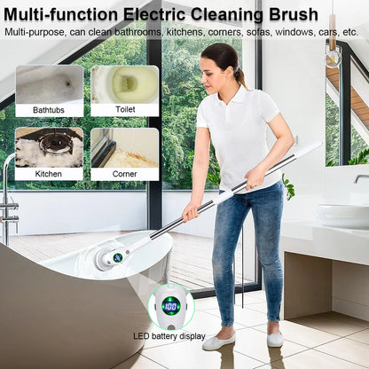 8-in-1 Electric Cleaning Brush - Household Wireless Rotatable